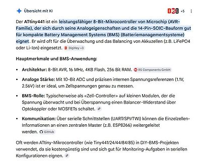Informationstext zum ATtiny441 Mikrocontroller