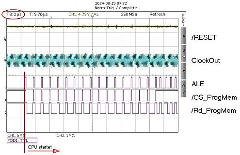 Oszilloskop-Messung von CPU-Signalen