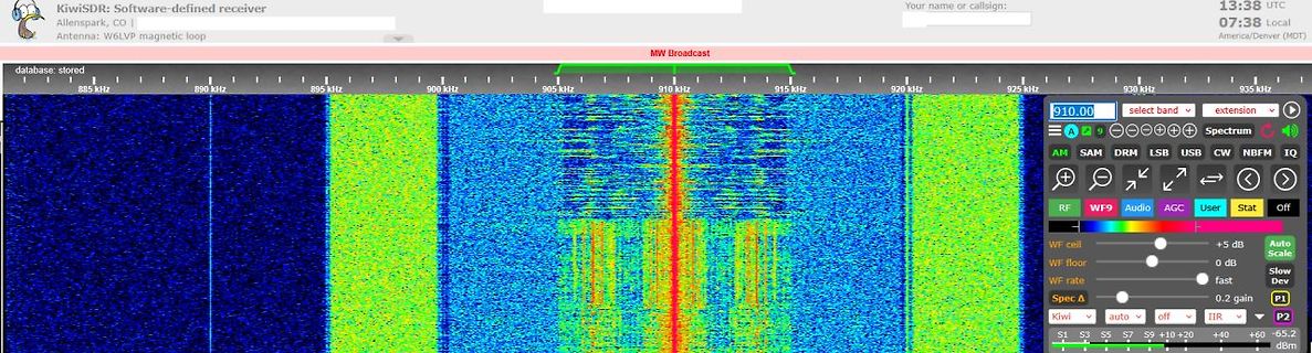 Spektrogramm eines Software-defined Receivers