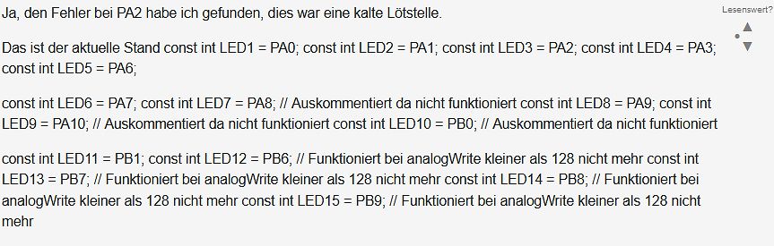 Programmcode zur LED-Ansteuerung