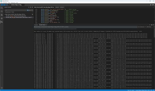 Arduino IDE Serienmonitor mit Hexadezimal-Ausgabe