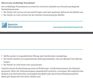 Informationstext zu verdächtigen Transaktionen