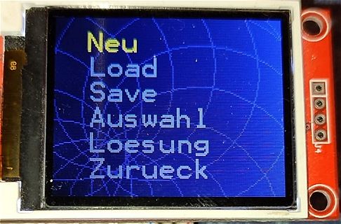 LCD-Display mit Menütext