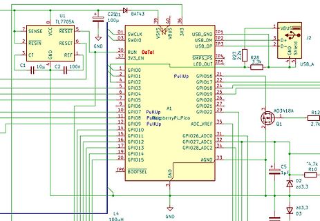 Schaltplan eines Raspberry Pi Pico Projekts
