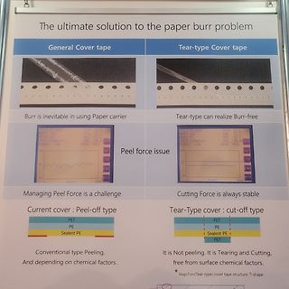 Vergleich von Cover-Tape-Typen zur Vermeidung von Papiergrat