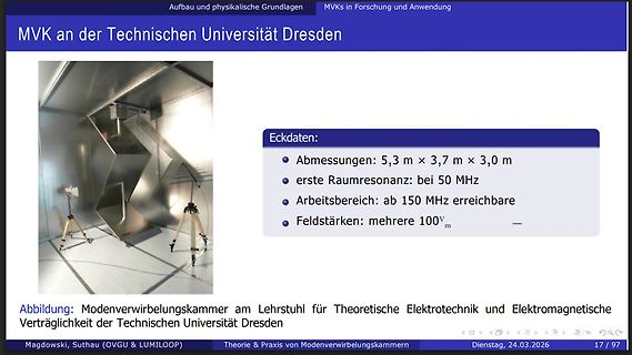Präsentationsfolie einer Modenverwirbelungskammer