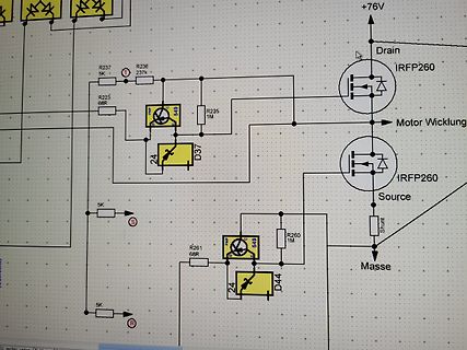 Ausschnitt eines elektronischen Schaltplans