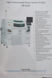 Datenblatt eines High Performance Vision Screen Printers