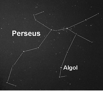 Sternbild Perseus mit dem Stern Algol