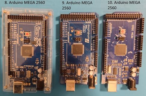 Drei Arduino MEGA 2560 Mikrocontroller
