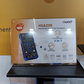 Werbeaufsteller für Owon HSA230 Handheld Spectrum Analyzer