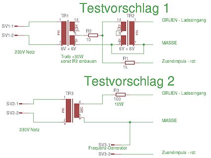 Zwei Schaltplan-Testvorschläge für eine Schaltung