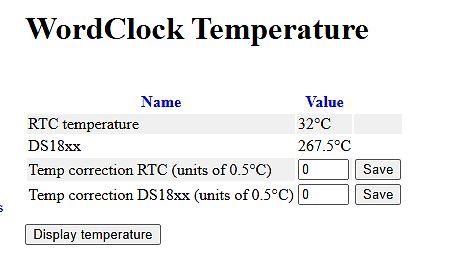 Software-Interface zur Temperaturanzeige und Korrektur