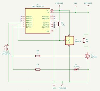 Schaltplan mit XIAO_ESP32_S3 Mikrocontroller
