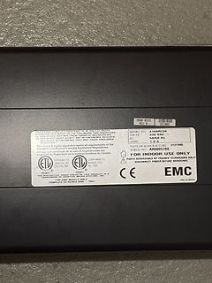Typenschild eines elektronischen Geräts