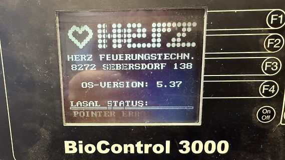 Display eines BioControl 3000 Geräts