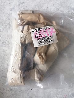 Rollen in einer Plastiktüte mit Etikett