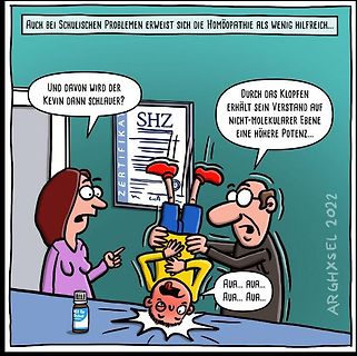 Comic über Homöopathie und Schulprobleme