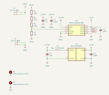 Schaltplan mit Spannungsregler und MOSFET