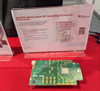 Texas Instruments AFE34RF90 Demo-Board und Informationsschild