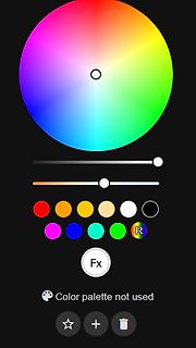 Farbauswahl-Interface einer App