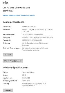 Windows-Systeminformationen und Gerätespezifikationen