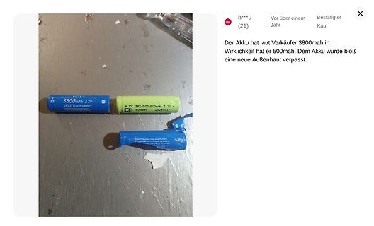 Vergleich von zwei Li-Ion Akkus