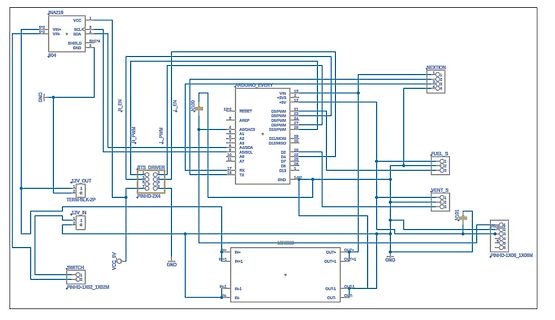 Schaltplan mit Arduino, BTS7960 Treiber und Nextion Display