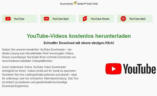 Website für YouTube Video Downloader