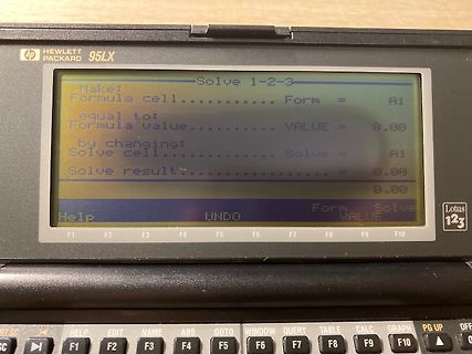 Display eines HP 95LX Handheld-Computers