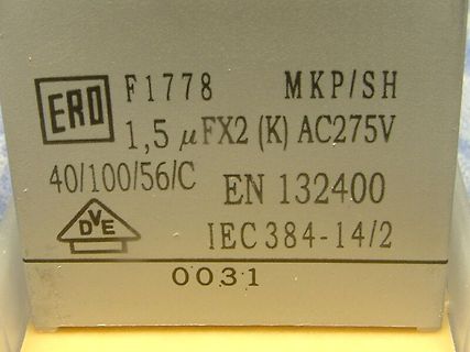 Beschriftung eines MKP/SH Kondensators