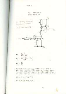Foto eines handgezeichneten Schaltplans mit Formeln