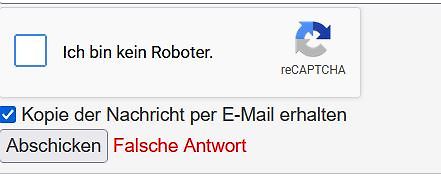 reCAPTCHA und Formular-Elemente