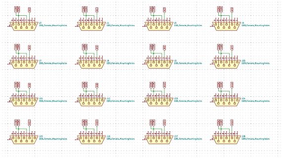 CAD-Darstellung von DB9-Steckverbindern