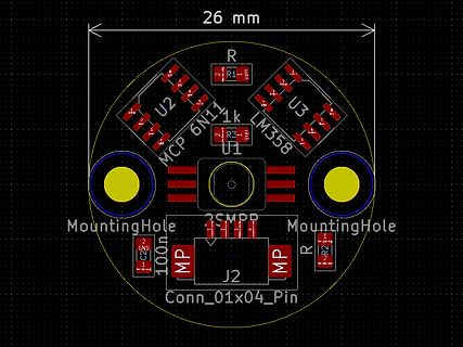 PCB-Layout einer runden Leiterplatte