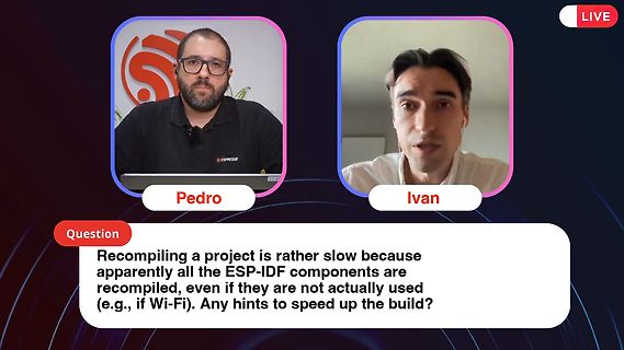 Video-Call mit Frage zu ESP-IDF Build-Zeiten