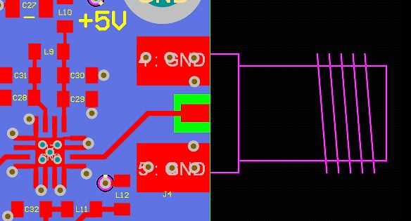 Ausschnitt eines PCB-Layouts