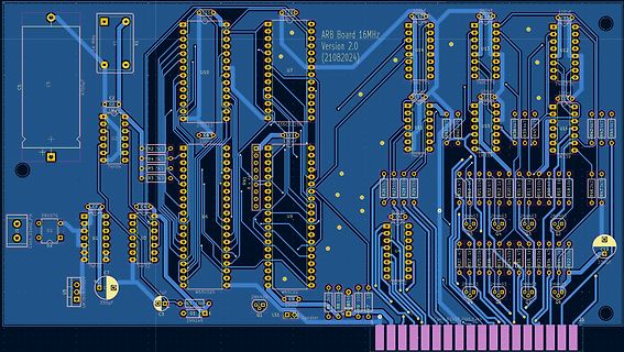 PCB-Layout einer ARB Board 16MHz Platine