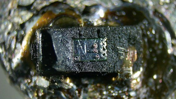 Makroaufnahme eines elektronischen Bauteils
