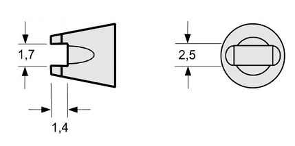 Technische Zeichnung eines Bauteils mit Bemaßung