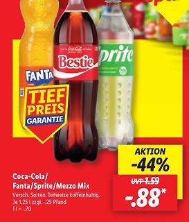 Werbung für Softdrinks