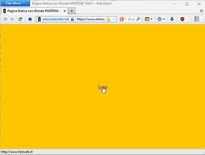 Screenshot einer Webseite mit gelbem Hintergrund