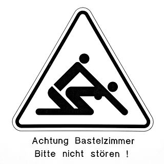 Warnschild Bastelzimmer