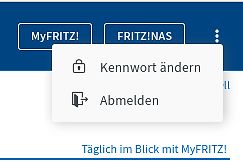 Ausschnitt einer Webseite mit Menüoptionen