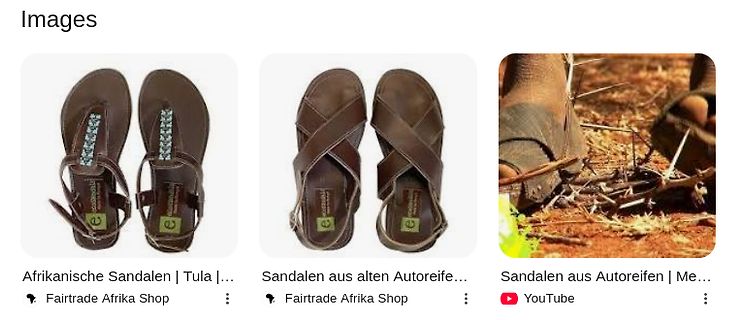 Sandalen aus alten Autoreifen