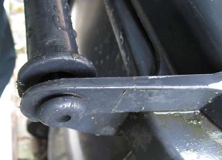 Nahaufnahme eines mechanischen Gelenks oder Rahmens