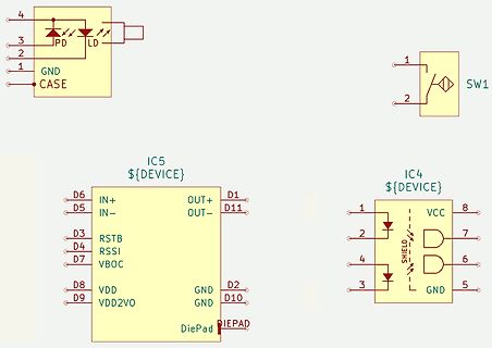 Schaltplan mit IC5, IC4 und Sensoren