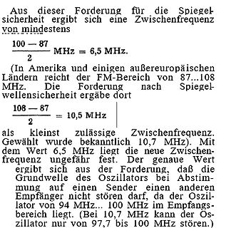 Textauszug zur Berechnung einer Zwischenfrequenz