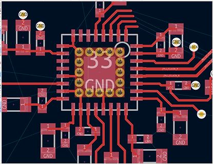 Ausschnitt eines PCB-Layouts