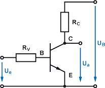Schaltplan eines NPN-Transistors